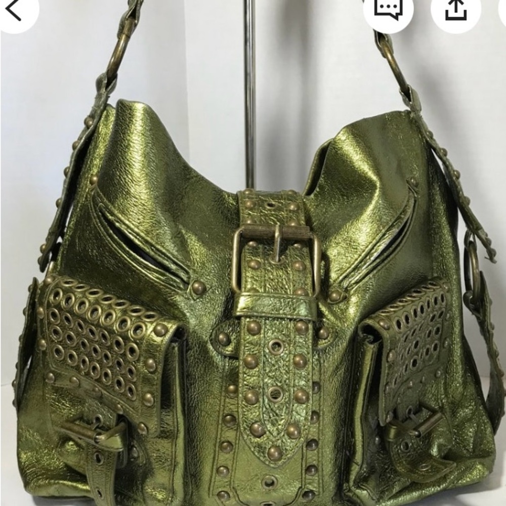 BETSEY JOHNSON VINTAGE PURSE RARE METALLIC GREEN💚